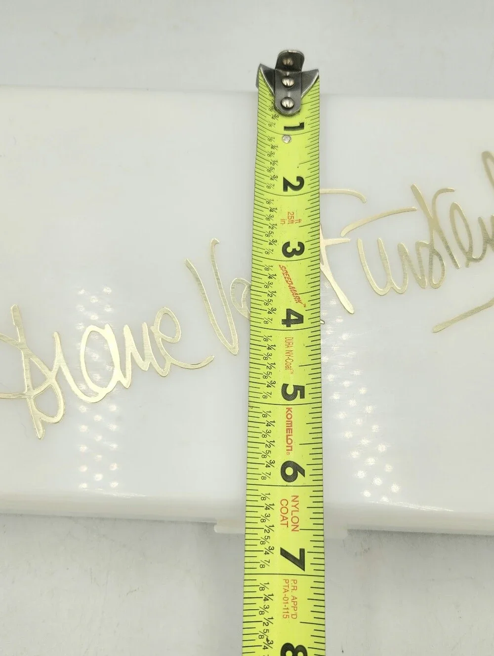 Vintage Diane Von Furstenberg Acrylic Trinket Jewelry Make Up Dresser Box White